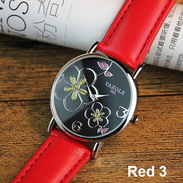 Back surface flower design Ladies Watch