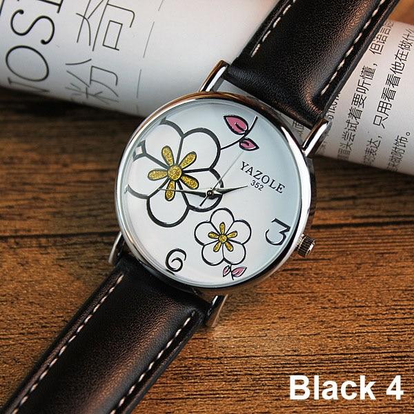 Back surface flower design Ladies Watch