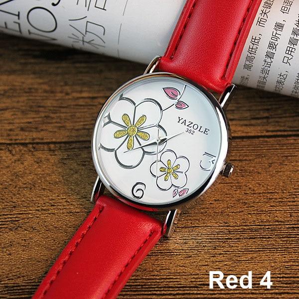 Back surface flower design Ladies Watch