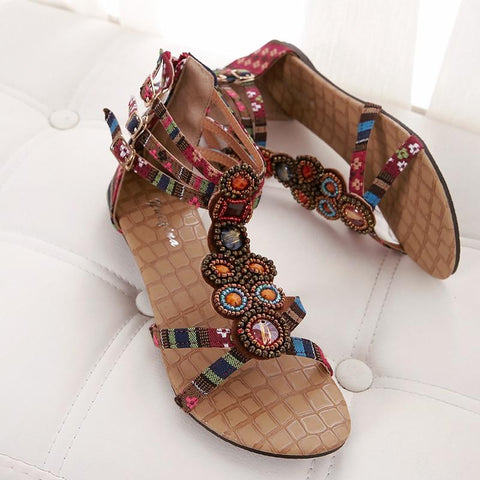 Designer Gladiator Sandals  Bohemia Sandals Flat Ethnic