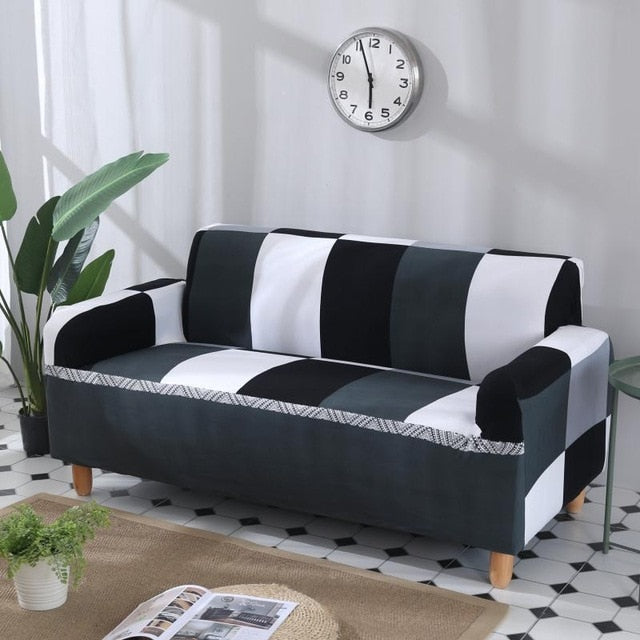 Geometric Colorful Printing Elastic Slipcovers Cover Sofa