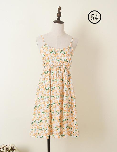 Cotton Bohemian Dress Sleeveless Spaghetti Strap Dress