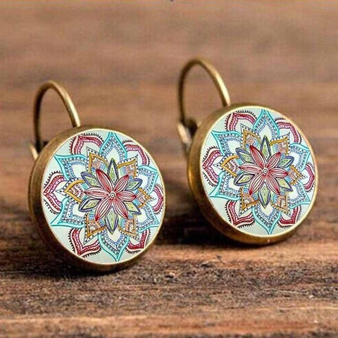 Boho Flower Drop Earrings