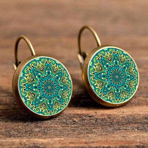 Boho Flower Drop Earrings