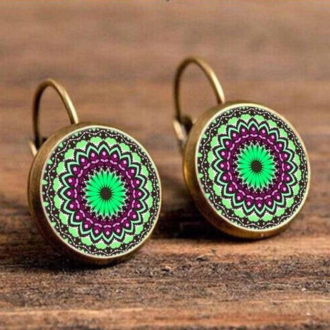Boho Flower Drop Earrings