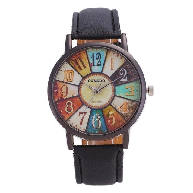 Retro Quartz Casual Leather Ladies Dress Watches