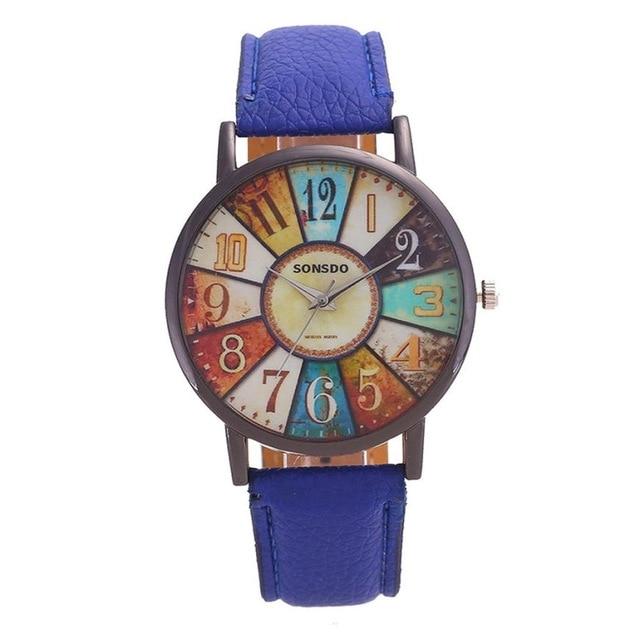 Retro Quartz Casual Leather Ladies Dress Watches