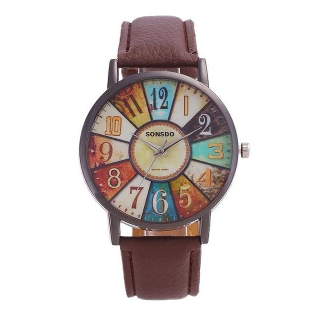 Retro Quartz Casual Leather Ladies Dress Watches