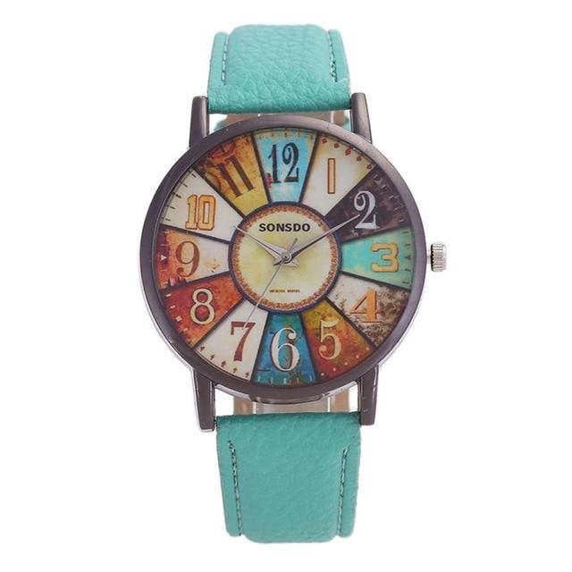 Retro Quartz Casual Leather Ladies Dress Watches