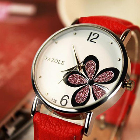 Flower shine Leather Watches