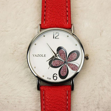 Flower shine Leather Watches