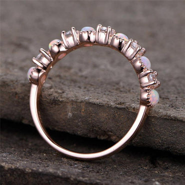 Eternity Band CZ Opal Ring