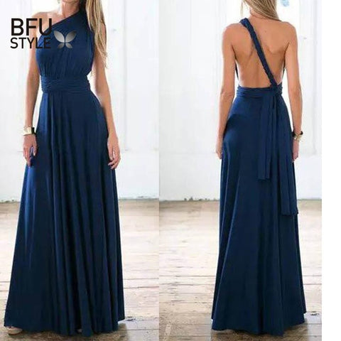 Bridesmaid Formal Multi Way Wrap Convertible Infinity Maxi Dress