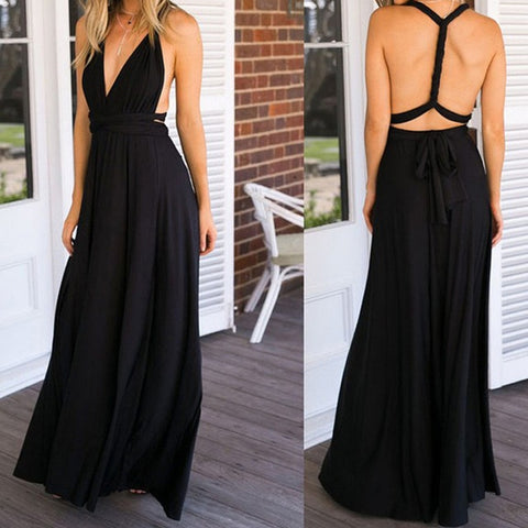 Bridesmaid Formal Multi Way Wrap Convertible Infinity Maxi Dress