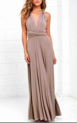 Bridesmaid Formal Multi Way Wrap Convertible Infinity Maxi Dress