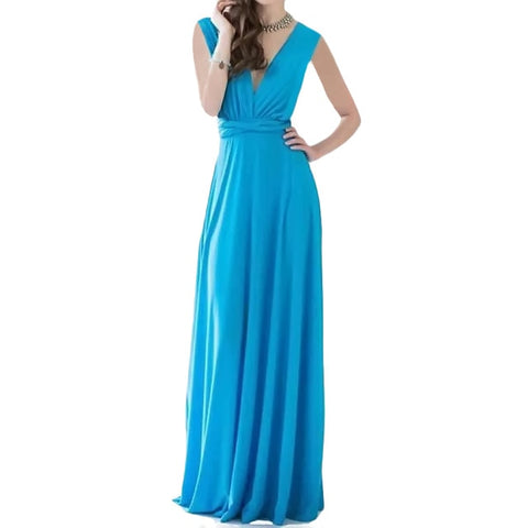 Bridesmaid Formal Multi Way Wrap Convertible Infinity Maxi Dress