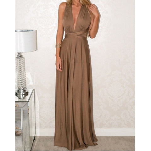 Bridesmaid Formal Multi Way Wrap Convertible Infinity Maxi Dress