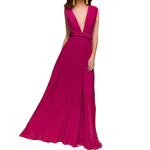 Bridesmaid Formal Multi Way Wrap Convertible Infinity Maxi Dress