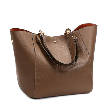 Big Size Vintage Retro PU Tote Handbag
