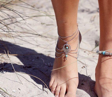 Boho Water Droplet Shape Anklets Chain