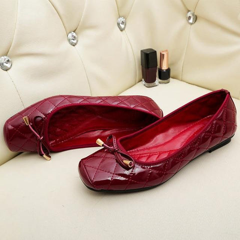 Sewing Bowtie Moccasins Elastic Band Soft Ballerinas Shoes – lastrafashion