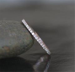 Simple Cubic Zirconia Lovers Rose Gold Ring