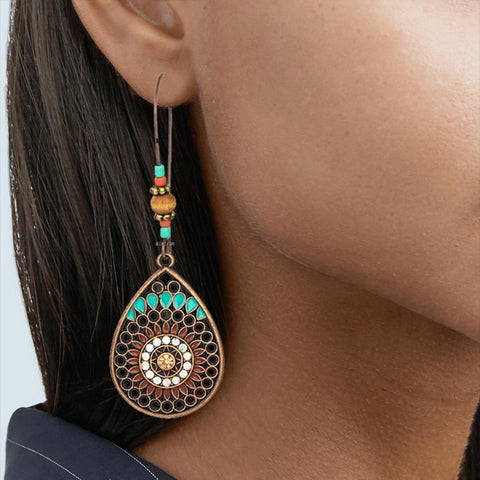 Vintage Boho Ethnic Drip Drop Earrings