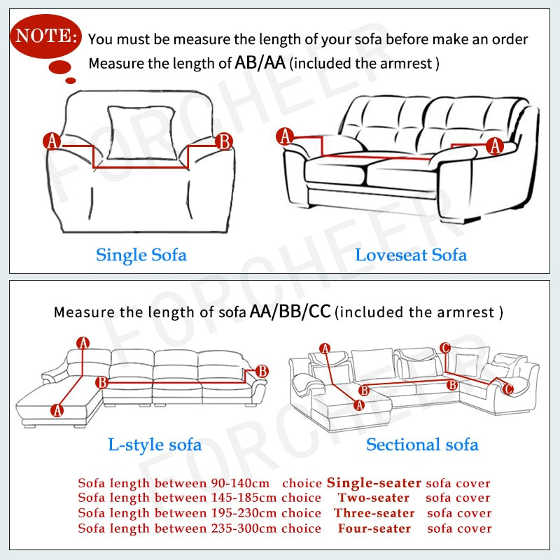 living Room  L shaped Stretch Sectional Sofa Cover