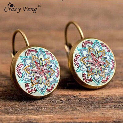 Boho Flower Drop Earrings