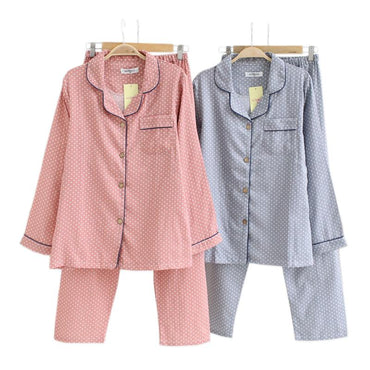 Simple Polka Dot Spring cotton pajamas sets