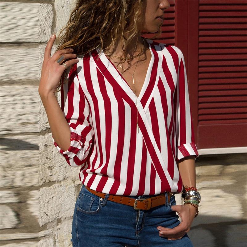 Casual Striped Blouse Top