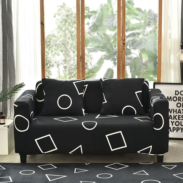 living Room  L shaped Stretch Sectional Sofa Cover