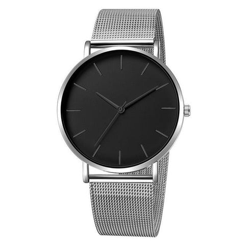Stainless Steel Analog Quartz Wristwatch Minimalist  Watches
