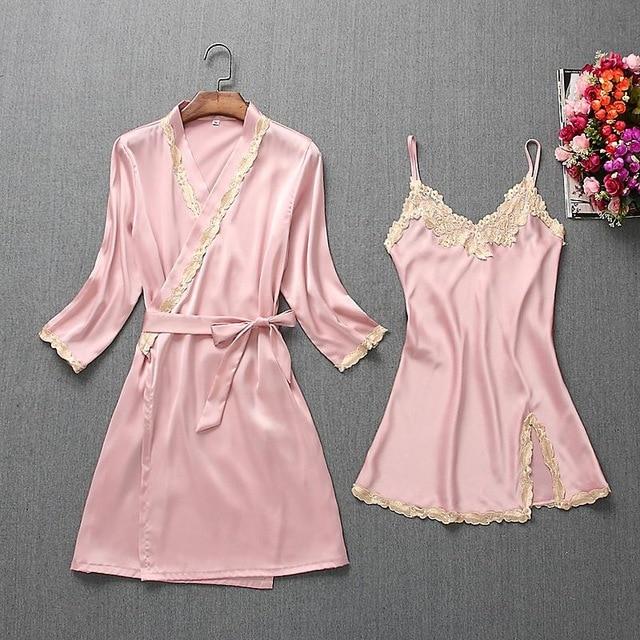 Robe Gown Sexy Elegant  Sleepwear Suit