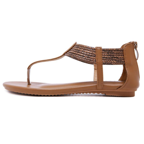 Flat Retro Gladiator Sandals  Boho Bohemia Beach Strap Sandals