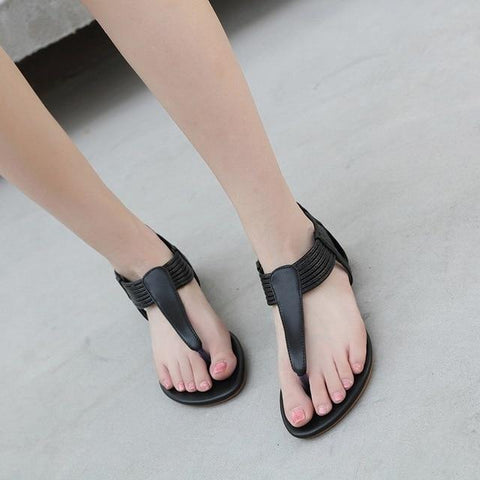 Flat Retro Gladiator Sandals  Boho Bohemia Beach Strap Sandals