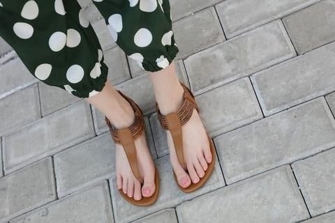 Flat Retro Gladiator Sandals  Boho Bohemia Beach Strap Sandals