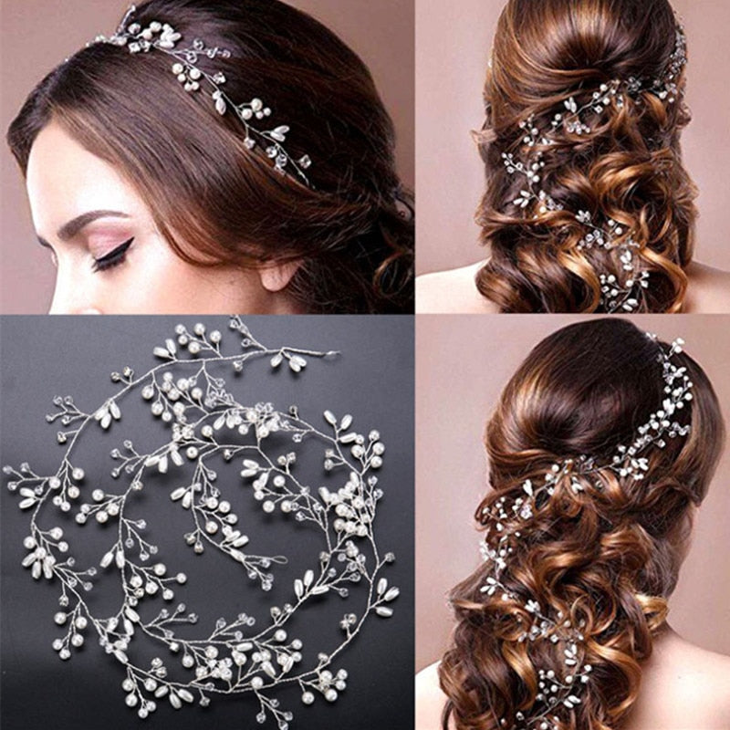 Crystal Pearl Wedding Bridal Hair Ornaments Headbands