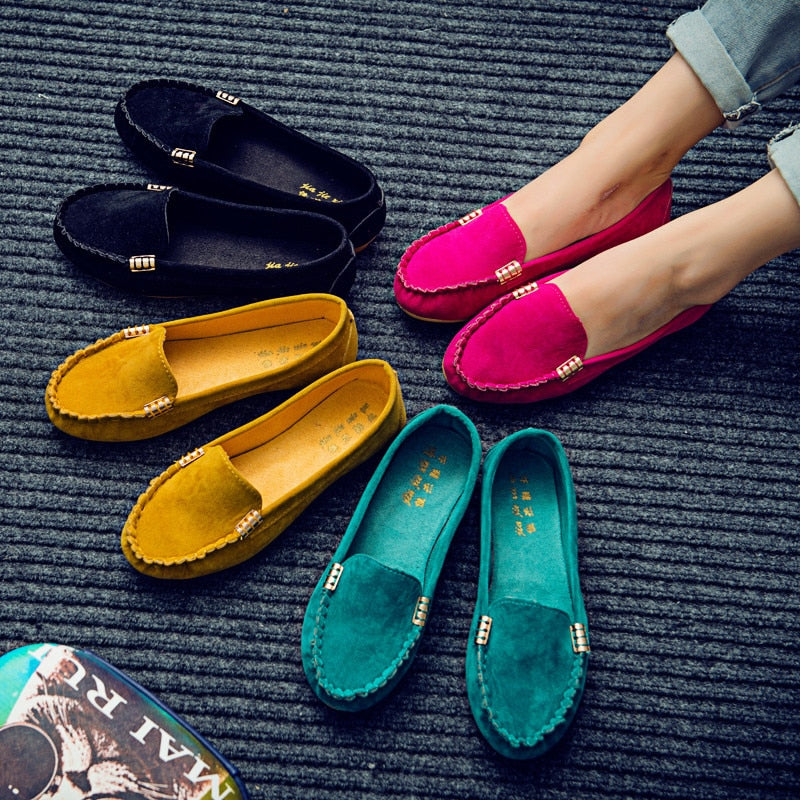 Loafers Candy Color Slip on Flat Shoes – lastrafashion