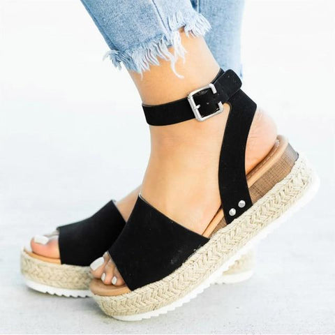 Plus Size Wedges Shoes For Women High Heels Sandals
