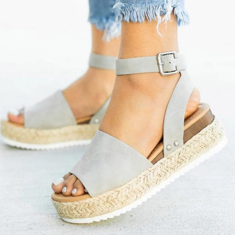 Plus Size Wedges Shoes For Women High Heels Sandals
