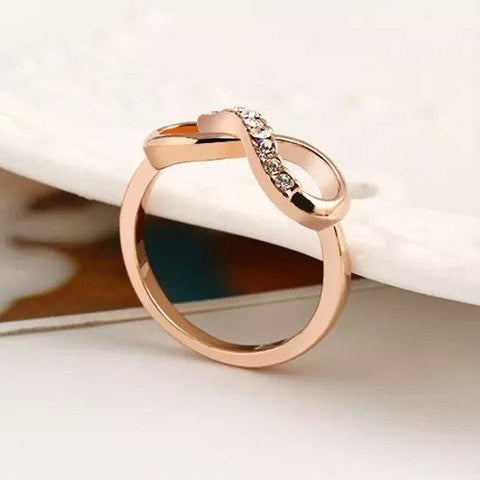 Alloy Crystal Infinity Ring