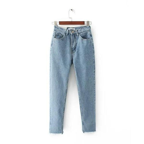Tassel Harem High Waist Vintage Denim Fringe Jeans