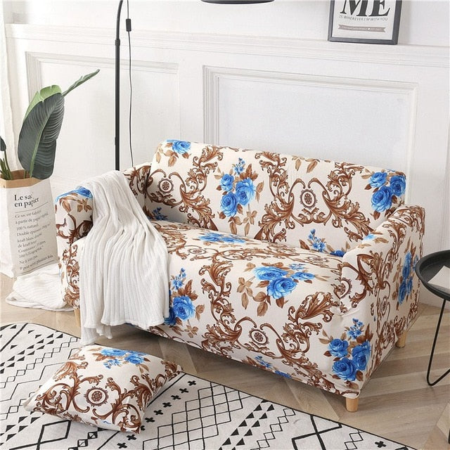 Geometric Colorful Printing Elastic Slipcovers Cover Sofa