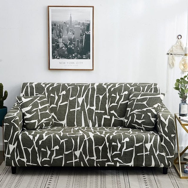 Geometric Colorful Printing Elastic Slipcovers Cover Sofa