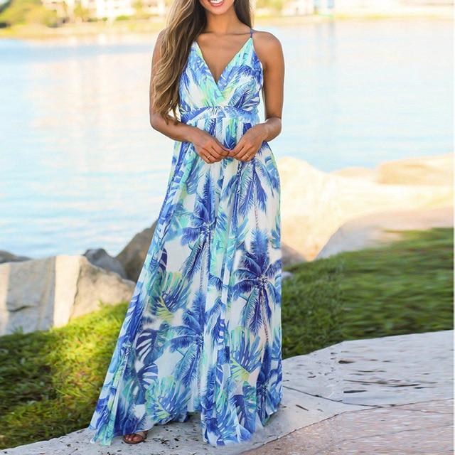 Floral Print Boho Sexy party night Long Dress – lastrafashion