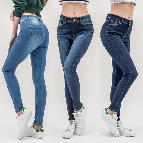 high waist skinny Pencil jeans