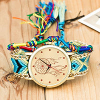 Bohemian Ethnic Handmade Weave Analog Quartz Wristwatch