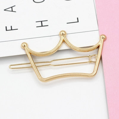 Fashion Triangle Hair Clip Pin Metal Geometric Alloy Hairband